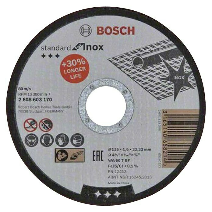 Bosch Rezalna plošča  (Primerno za: Jeklo, Debelina plošče: 1,6 mm) | Rezalni diski | Dodatki za kotne brusilnike | Dodatna oprema za stroje | Orodja in stroji | Izdelki | BAUHAUS
