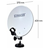 Schwaiger Mobile SAT-Anlage (Durchmesser: 35 cm, Digitales Single-LNB, Umweltfreundlicher Receiver durch geringen Stromverbrauch im Standby) | BAUHAUS