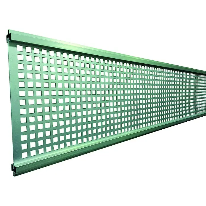 T & J Sichtschutzelement Gotland - L x B x H: 206 x 1.793 x 15 mm, Silber - Metallgitter mit quadratischen Öffnungen, ideal für moderne Architektur und Design. Robuste Konstruktion für vielfältige Anwendungen.