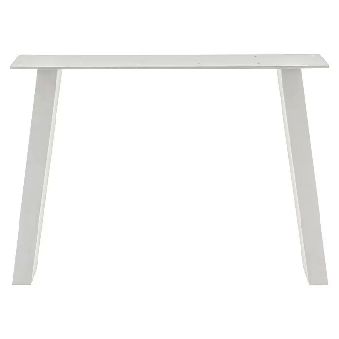 Pur Iternal Select Tischbein - 1.000 x 150 x 712 mm, Weiß, U-Form - Weißes Metall-Tischgestell mit angewinkelten Beinen und Montageplatte.