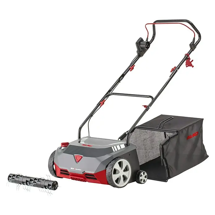AL-KO Easy Elektro-Vertikutierer-Lüfter 38.4 E Combi Care - 1.400 W, Arbeitsbreite: 38 cm - Der AL-KO Combi Care 38.4 E Comfort Vertikutierer mit Fangkorb und auswechselbarer Walze für die Rasenpflege.