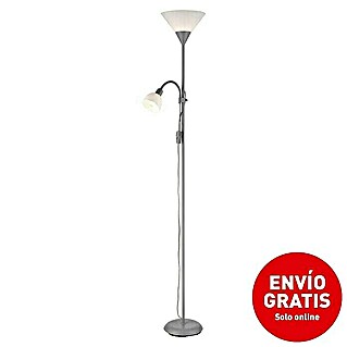 Lámpara de pie Basic (40 W, Altura: 180 cm, Plateado, E14)