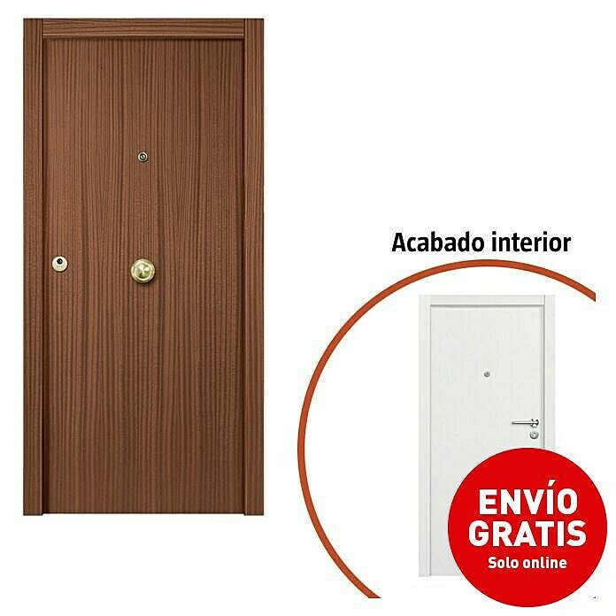 Solid Elements Puerta de entrada interior mixta (82,5 x 203 cm, Apertura según normativa: Derecha, Sapelly/Blanco) | BAUHAUS