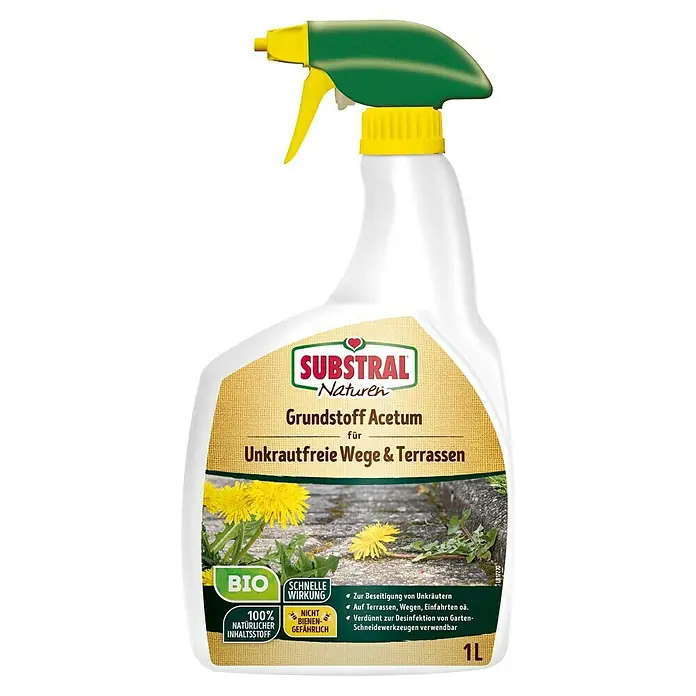 Substral Naturen Grundstoff - 1 l, Pumpspray - Substral Naturen Grundstoff Acetum: Unkrautfreie Wege & Terrassen. Biologischer Unkrautvernichter für Gärten und Terrassen.
