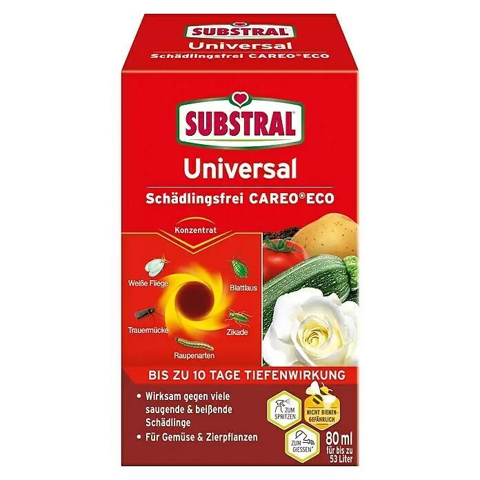 Substral Schädlingsfrei Careo Eco Universal - 80 ml - Rote Substral Universal Schädlingsfrei Konzentrat Box, 80ml, zur Schädlingsbekämpfung an Pflanzen.