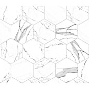 Feinsteinzeugfliese Hexagon Calacatta (25 x 22 cm, Weiß, Glasiert)