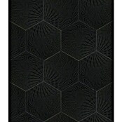 Feinsteinzeugfliese Hexagon Gaudi Black (25 x 22 cm, Schwarz, Glasiert)