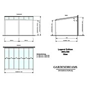 Gardendreams Terrassenüberdachung Legend Sonderedition (B x T: 400 x 300 cm, Anthrazitgrau Struktur, Verbundsicherheitsglas (VSG), Klar) | BAUHAUS