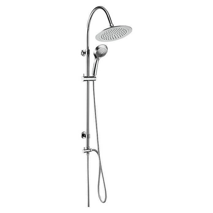 Mixomat Hoofddoucheset Bilbao (Met omzetter, In hoogte verstelbaar: 85 - 120 cm, Verchroomd)