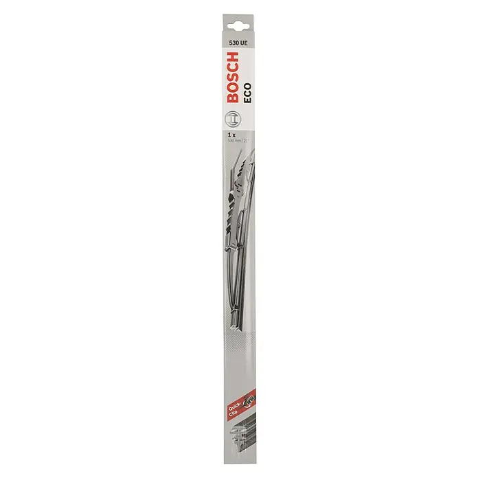 Bosch Scheibenwischer ECO - 530 UE, Anzahl: 1 Stk. - Produktabbildung: Ein einzelner Bosch Eco Scheibenwischer 530 UE in seiner Verpackung.