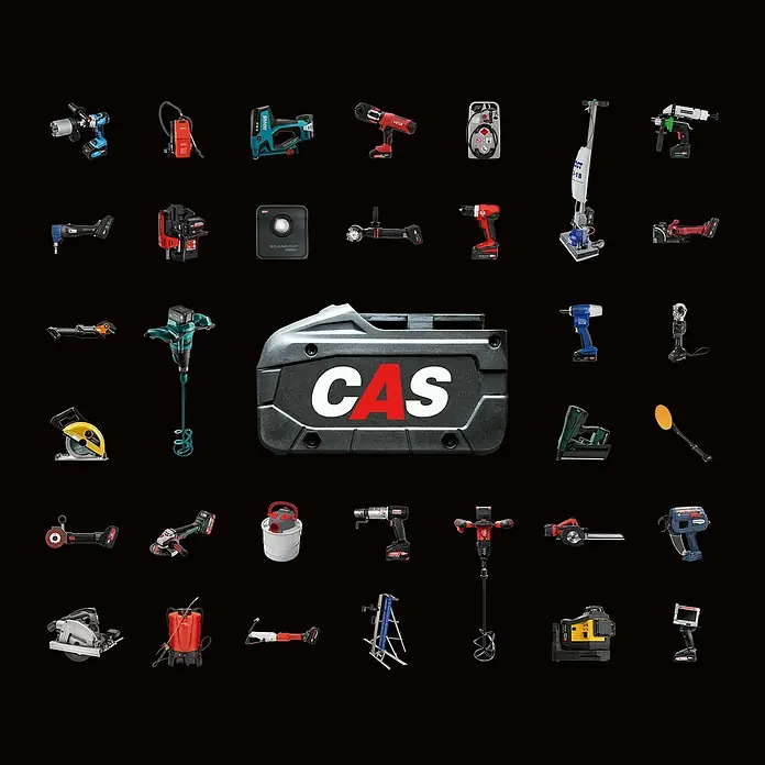 Metabo CAS 18V Juego de máquinas 2.4.3 - 18 V, 2 baterías, 2 Ah - 4 Ah, Taladro/atornillador inalámbrico BS 18 + amoladora angular inalámbrica W 18 L 9-125 - Una colección de herramientas eléctricas CAS, incluyendo taladros, sierras y amoladoras, todas inalámbricas para una máxima flexibilidad.