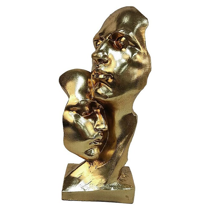 Dekofigur Goldene Gesichter (L x B x H: 12 x 6 x 30 cm, Gold) | BAUHAUS