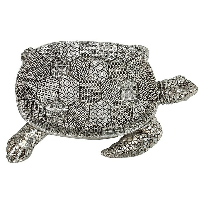 Dekofigur Große Schildkröte (29 x 21,5 x 6,4 cm, Silber) | BAUHAUS