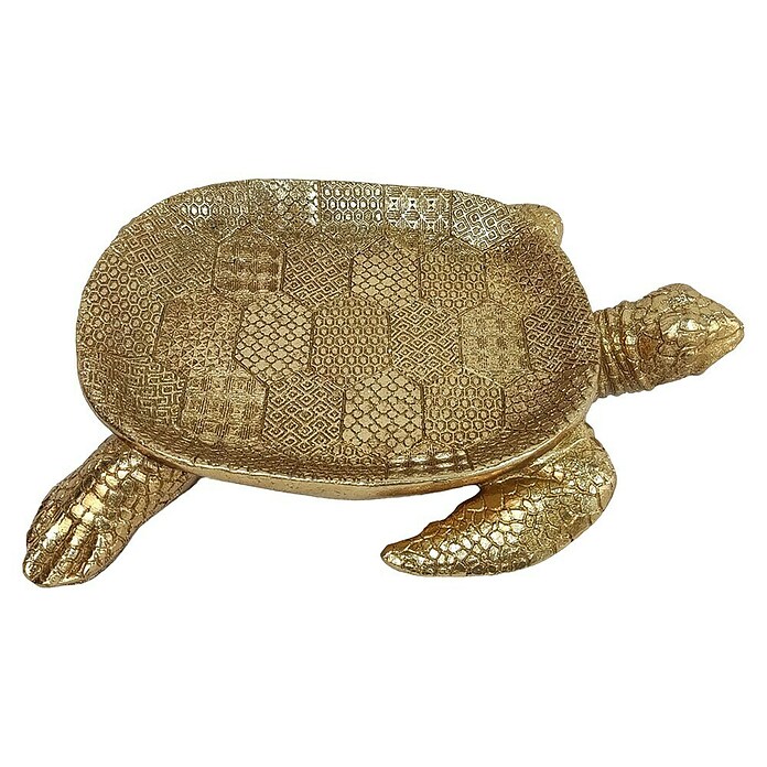 Dekofigur Große Schildkröte (29 x 21,5 x 6,4 cm, Gold) | BAUHAUS