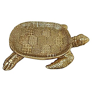 Dekofigur Große Schildkröte (29 x 21,5 x 6,4 cm, Gold)