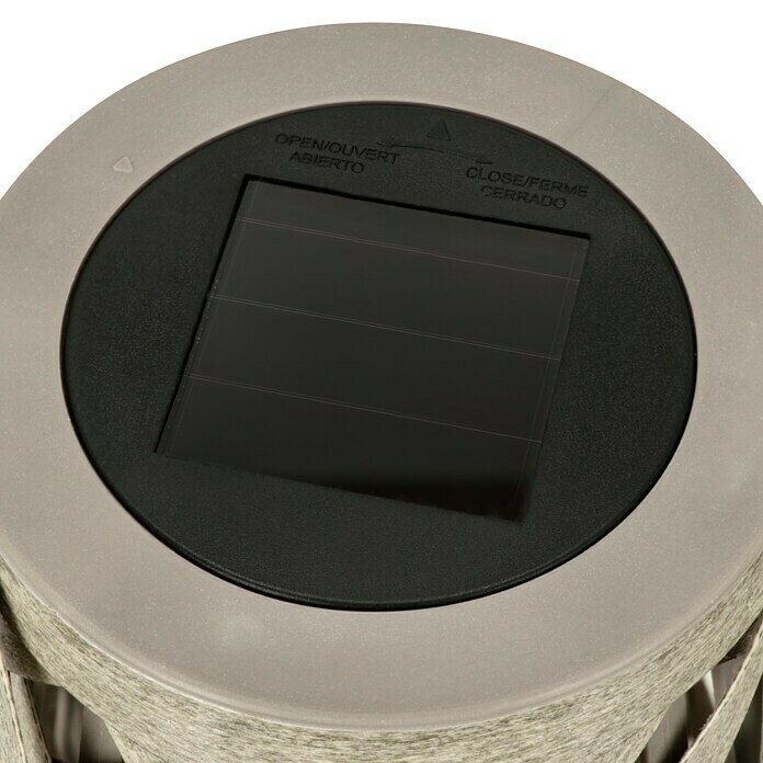 BAUHAUS LED-Solar-Dekoleuchte Candela (Grau, Ø x H: 16 x 27 cm, IP44)