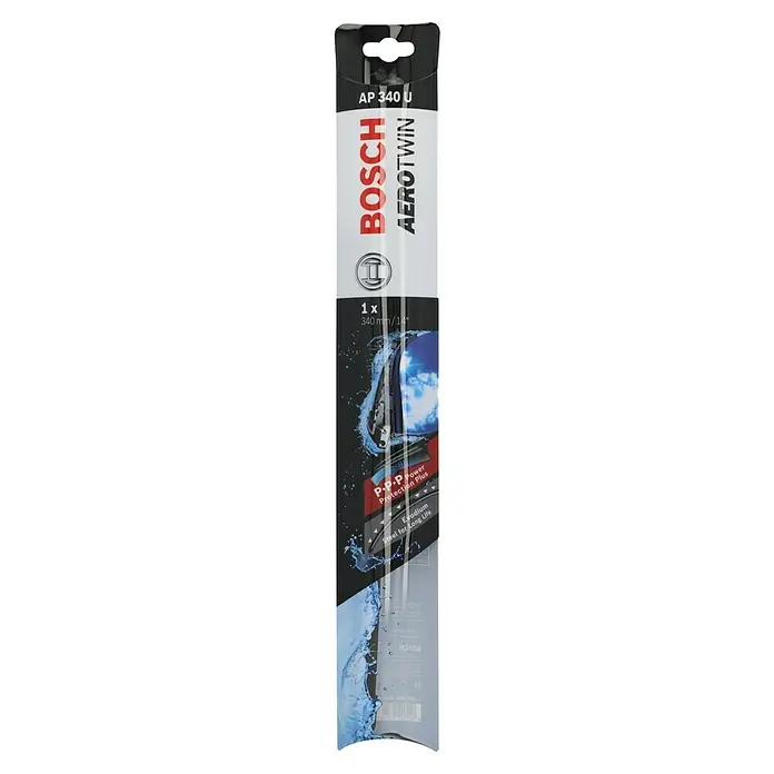 Bosch Aerotwin Scheibenwischer - AP340U, Anzahl: 1 Stk. - Ein Bosch Aerotwin Scheibenwischer, AP 340 U, 340mm/14", mit P-P-P Power Protection Plus, Evodium Stahl für lange Lebensdauer.