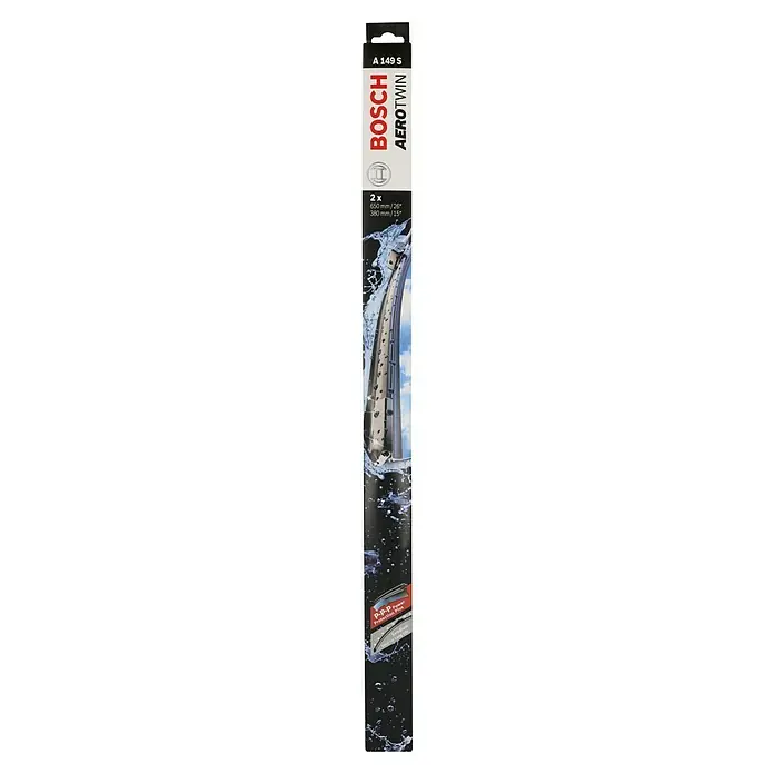 Bosch Aerotwin Scheibenwischer-Set - A149S, 2 Stk. - Produktbild von BOSCH A 149 S Aerotwin Scheibenwischer, 2 Stück, 650mm und 380mm, für klare Sicht und Sicherheit bei jedem Wetter.