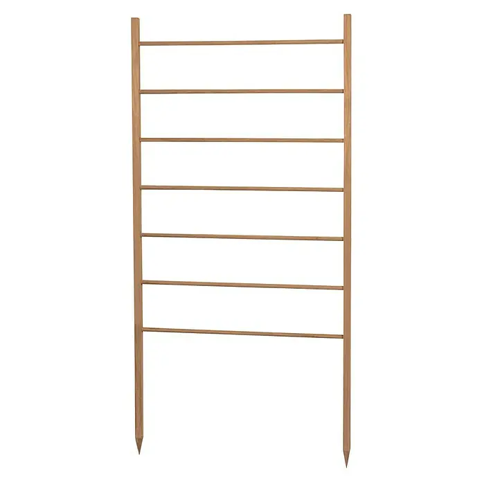 Windhager Rankhilfe - B x H: 60 x 120 cm, Holz - Ein hölzernes Pflanzengitter für Kletterpflanzen mit sieben Sprossen und angespitzten Enden zur einfachen Installation im Garten.