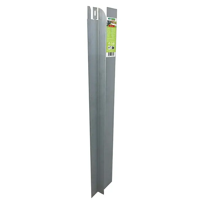 Windhager Rasenkante Easycut - L x B x H: 80 x 0,4 x 11 cm, Stahl, Verzinkt - Bild eines WINDHAGER Beetpfosten aus Metall, ideal für die Gestaltung und Abgrenzung von Gemüsebeeten und Gartenbereichen.