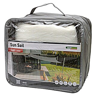 Windhager Sonnensegel Capri (L x B: 4 x 4 m, Quadratisch, Weiss)