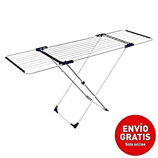 Tendedero con alas Gimi Duo (Longitud cuerda de tender: 22 m, Gris/Azul)