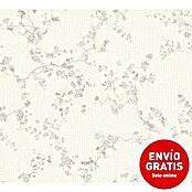 AS Creation Metropolitan Stories Papel pintado de vellón (Lila/Blanco, Floral, 10,05 x 0,53 m)