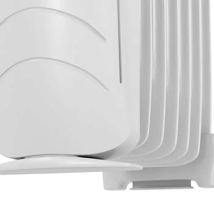 Voltomat HEATING Radiador de aceite Mini - 800 W, Habitaciones hasta 8 m², Blanco - Primer plano de un cortador de huevos blanco, mostrando su diseño limpio y prometiendo un corte preciso para aplicaciones culinarias.