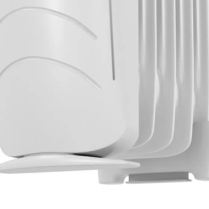 Voltomat HEATING Ölradiator Mini - 600 W, Raumgröße bis ca. 6 m², Weiß - Nahaufnahme einer weißen Eierschneidemaschine, die die klare, minimalistische Gestaltung und Funktionalität dieses Küchenhelfers hervorhebt.