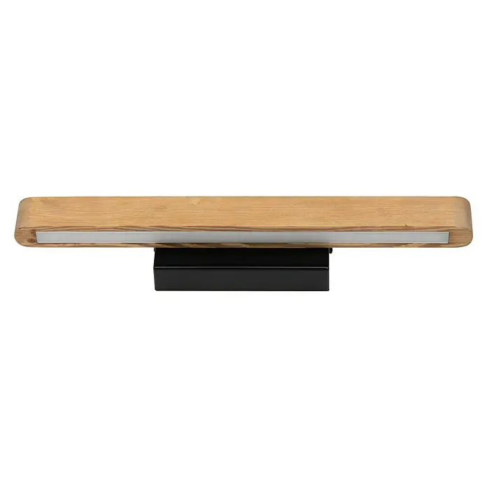 Britop Lighting Wandleuchte Forestier - 5,5 W, LED, L x B x H: 400 x 60 x 80 mm, Braun - Moderne Wandleuchte mit Holzdetails und silberner Akzentleiste, die jedem Raum ein stilvolles Ambiente verleiht.