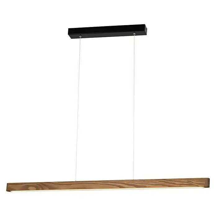 Britop Lighting Pendelleuchte Forestier - 12 W, LED, L x B x H: 900 x 60 x 1.100 mm, Braun - Holzpendelleuchte mit schlankem Design und warmem Licht, ideal für moderne Interieurs. Stilvolle Akzentbeleuchtung für Esszimmer oder Wohnbereich.