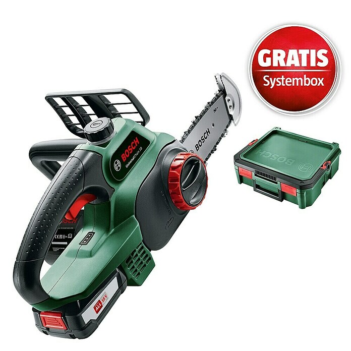 Bosch Power for All 18V Maschinenpaket inkl. Akku-Kit (Akku-Kettensäge UniversalChain 18 & gratis Systembox) | BAUHAUS