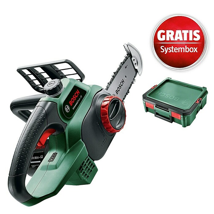 Bosch Power for All 18V Maschinenpaket (Akku-Kettensäge UniversalChain 18 & gratis Systembox) | BAUHAUS