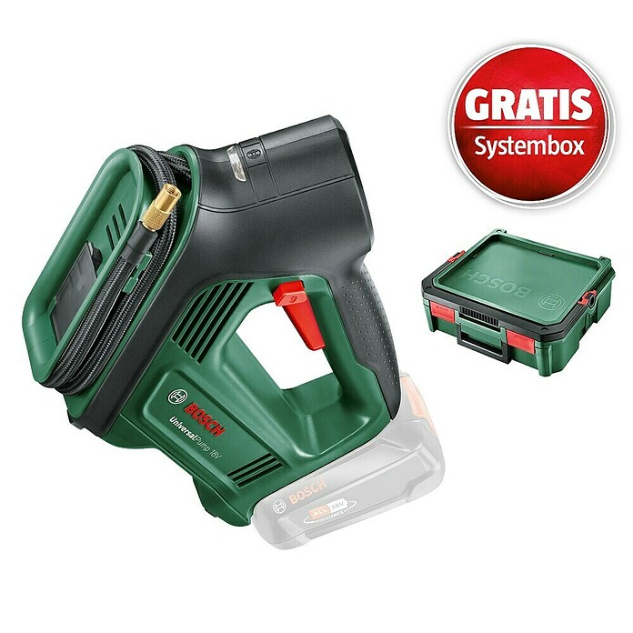 Bosch Power for All 18V Maschinenpaket (Akku-Luftpumpe UniversalPump + gratis Systembox) | BAUHAUS