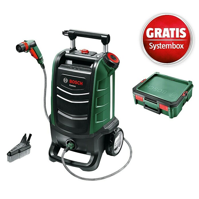 Bosch Power for All 18V Maschinenpaket (Akku-Hochdruckreiniger Fontus (ohne Akku) + gratis Systembox) | BAUHAUS