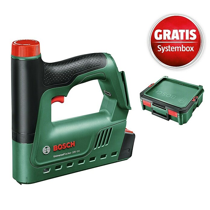 Bosch Power for All 18V Maschinenpaket (Akku-Tacker UniversalTacker 18V-14 + gratis Systembox) | BAUHAUS