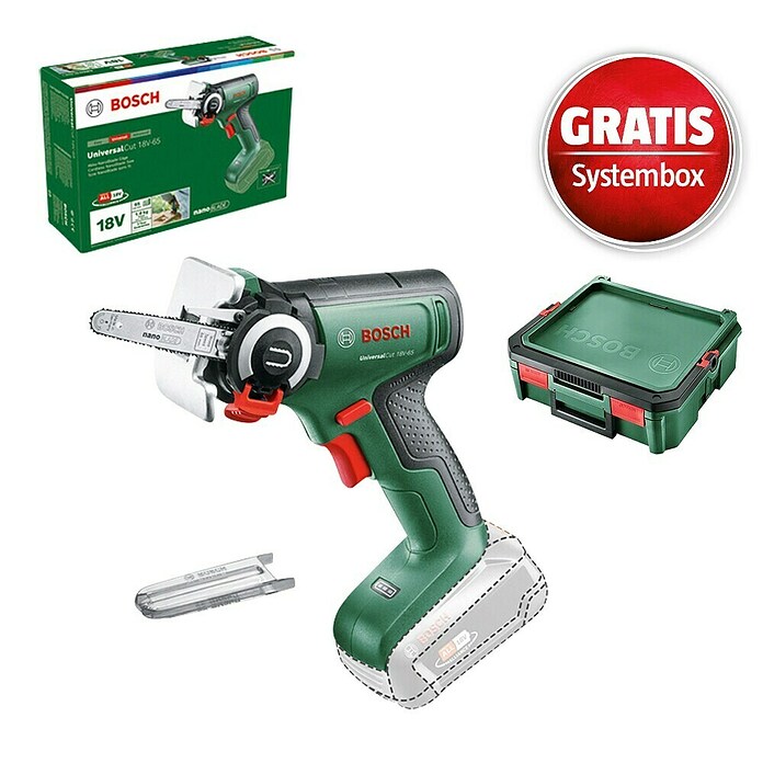 Bosch Power for All 18V Maschinenpaket (NanoBlade-Säge Universal Cut 18V-65 (ohne Akku) + gratis Systembox) | BAUHAUS