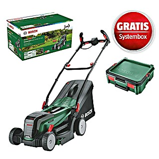 Bosch Power for All 18V Maschinenpaket (Akku-Rasenmäher UniversalRotak 2x18V-37-550 & gratis Systembox)