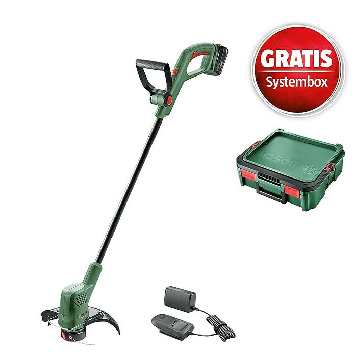 Bosch Power for All 18V Maschinenpaket (Akku-Rasentrimmer EasyGrassCut 18V-230 & gratis Systembox) | BAUHAUS