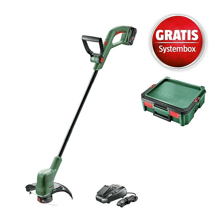 Bosch Power for All 18V Maschinenpaket (Akku-Rasentrimmer EasyGrassCut 18V-260 & gratis Systembox) | BAUHAUS