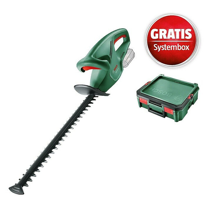 Bosch Power for All 18V Maschinenpaket (Akku-Heckenschere EasyHedgeCut 18V-45 & gratis Systembox) | BAUHAUS