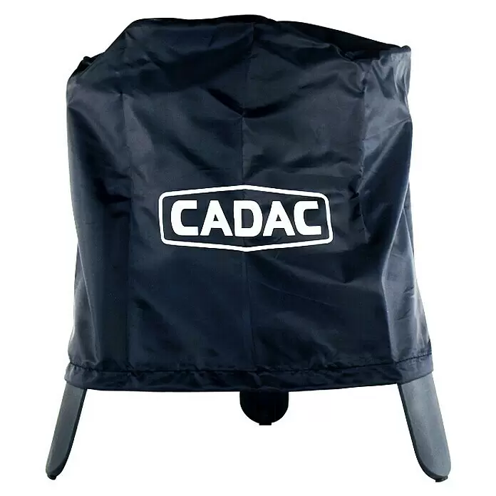 Cadac Grill-Schutzhülle Safari Chef - Vinyl, Passend für: Cadac Safari Chef - Dunkelblaue CADAC Abdeckung für einen Grill oder ein Outdoor-Gerät, mit sichtbaren Beinen unten.
