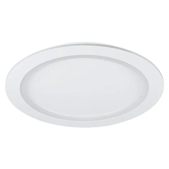 Eglo LED-Deckenleuchte Padrogiano-Z - Durchmesser: 59,5 cm, Kaltweiß, Kunststoff, Dimmbar - Nahaufnahme einer weißen LED-Deckenleuchte mit runder Form und modernem Design, ideal für Innenräume.