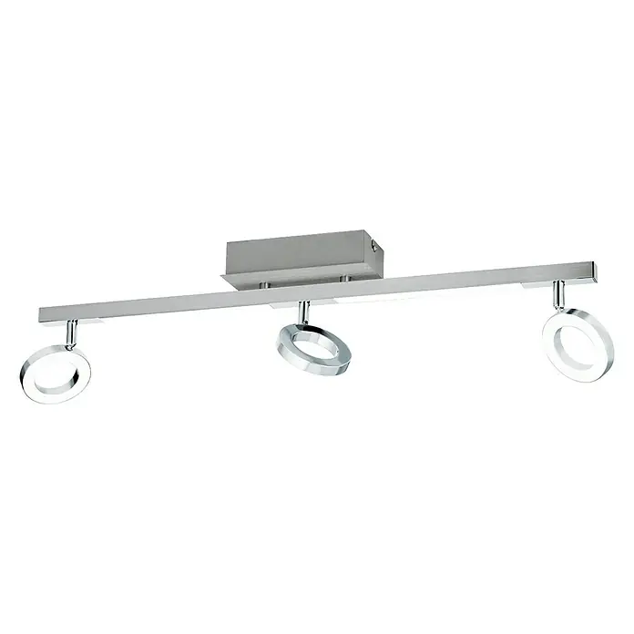 Eglo LED-Deckenstrahler Cardillio 1 - 16,5 W, Chrom, Warmweiß - Silberne Deckenleuchte mit drei LED-Ringen für eine moderne und stilvolle Beleuchtung im Raum.