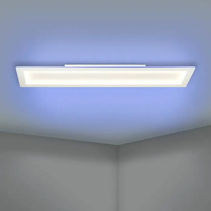 Eglo LED-Deckenleuchte Padrogiano - L x B x H: 1.200 x 300 x 50 mm - Moderne LED-Deckenleuchte mit rechteckigem Design, die ein helles, gleichmäßiges Licht für Wohnräume bietet. Die Lampe sorgt für eine angenehme Atmosphäre.
