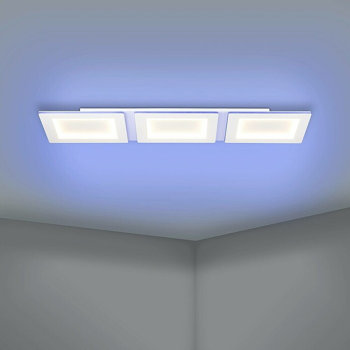 Eglo LED-Deckenleuchte Padrogiano-Z (L x B x H: 1 200 x 300 x 50 mm, Kaltweiß, Kunststoff, Weiß, Dimmbar) | BAUHAUS