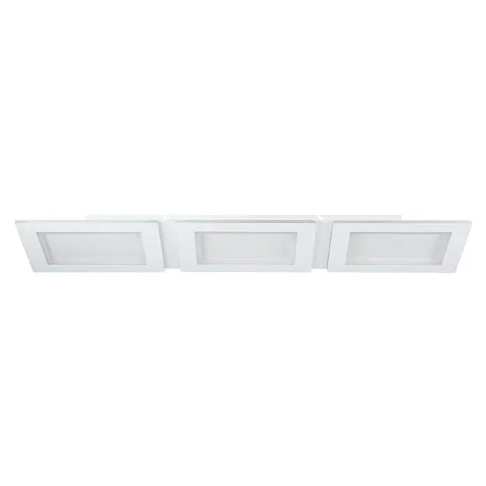 Eglo LED-Deckenleuchte Padrogiano - L x B x H: 1.200 x 300 x 50 mm, Kaltweiß, Kunststoff, Dimmbar - Diese LED-Deckenleuchte mit drei Lichtern bietet eine helle und energieeffiziente Beleuchtung für jeden Raum. Das schlichte, moderne Design passt zu vielen Einrichtungsstilen.