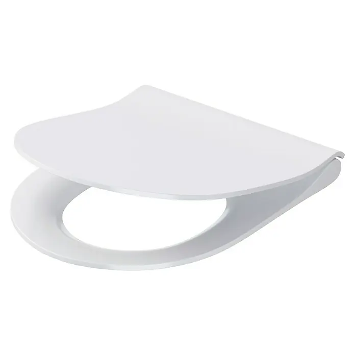 Camargue San Francisco WC-Sitz 2.0 Slim - B x L: 36 x 44,2 cm, Duroplast, Mit Absenkautomatik - Weißer Toilettensitz mit Deckel, modernes Design für Badezimmer oder WC, gut geeignet für stilvolle Sanitäranlagen.