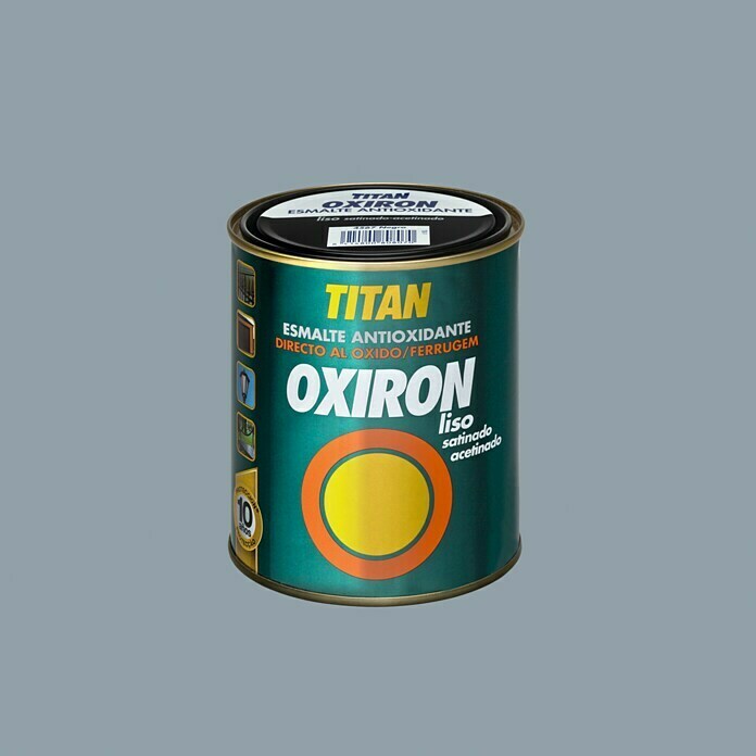 Oxiron Esmalte para metal (Gris, 4 l, Satinado, Base disolvente)
