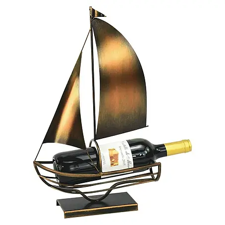 Dekoelement Weinhalter Schiff